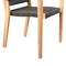 Armen Living Madsen Outdoor Eucalyptus Wood and Charcoal Rope Dining Chairs with Teak Finish, PK2 LCMASICHTK - alternate 2